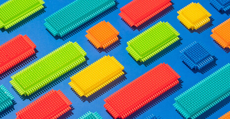 Colorful Abstract Blocks /architectural model of buildings / fragments