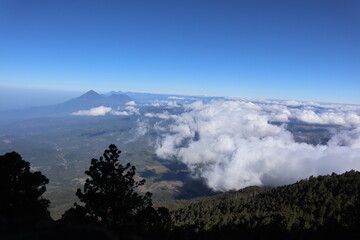 clouds over the mountains