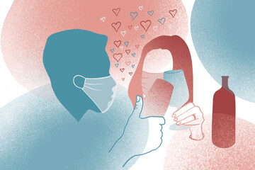 Anonymous couple in love