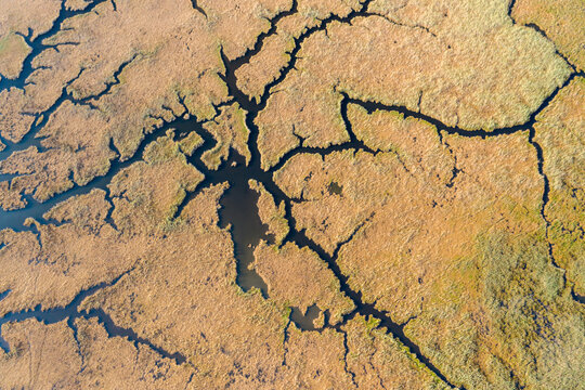 aerial image of Dalyan a region a wetland, a delta