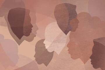 Anonymous faces neutral colours