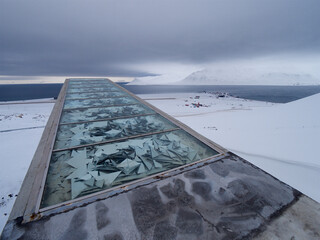 Svalbard global seed vault, top view