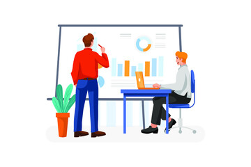 Business Strategy Vector Illustration concept. Flat illustration isolated on white background.