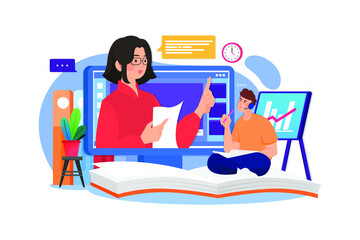 Online education training design concept