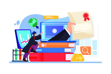 Online degree college university education courses with qualification diploma