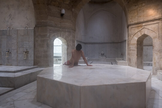 man in Turkish bath