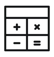 Obraz premium Calculator Line Vector Icon