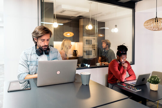 Office Workers in the Cafeteria