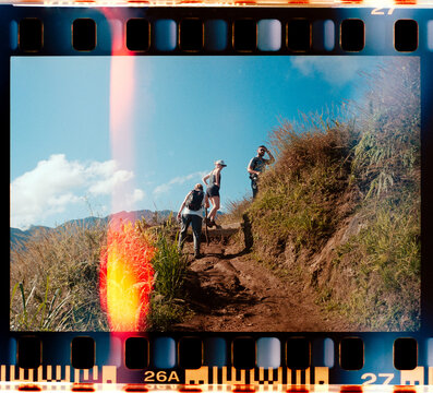A group hiking in Maui, Hawaii