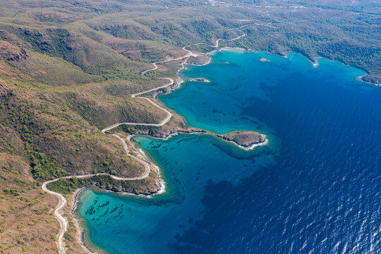 aerial view of seashore, Turkey