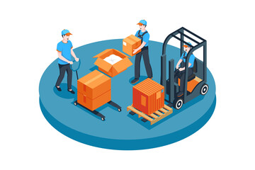 Project Logistics - Logistic Service Illustration concept