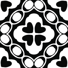 Geometric vector pattern with triangular elements. Seamless abstract ornament for wallpapers and backgrounds. Black and white patterns.