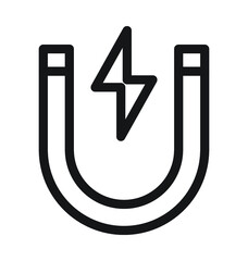 Magnet Line Vector Icon