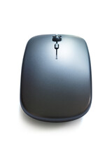 Wireless mouse isolated on white background with clipping path, Selective focus