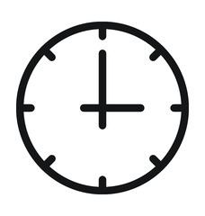 Clock Line Vector Icon
