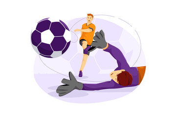 Football - Sport Vector Illustration concept. Flat illustration isolated on white background.