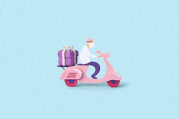 Courier delivery of gifts, food and other things.