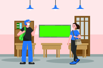 Social Distancing Illustration concept