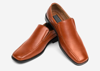 Brown leather slip-on men&rsquo;s shoes fashion