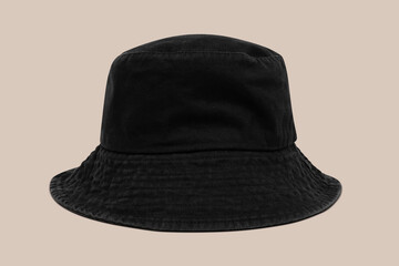 Black bucket hat unisex accessory