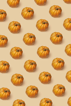 Vertical pattern from natural organic pumpkins.