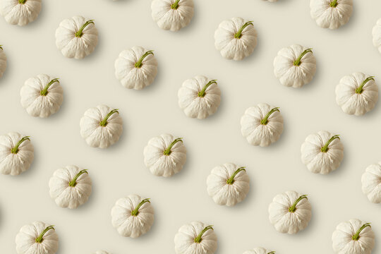 Vegetables horizontal pattern from white squashes.