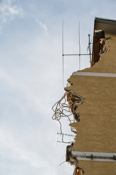 House detail during demolition process