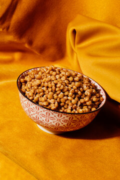 cooked lentils in a bowl