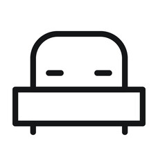 Bed Vector Outline Icon 