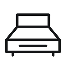 Bed Vector Outline Icon  