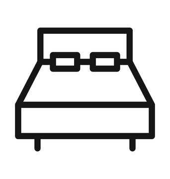 recommend clip art: Bed Vector Outline Icon 