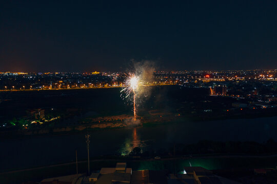 Fireworks at night