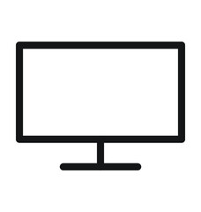 HD TV Vector Outline Icon 