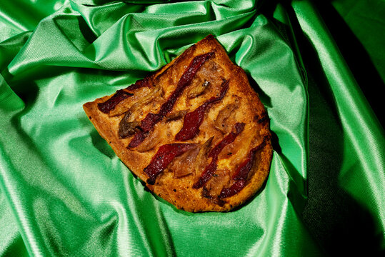coca de recapte, savory cake typical of catalonia, spain