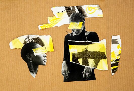 Two anonymous women collage