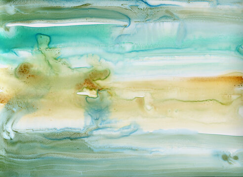 Green and ochre delicate shades
