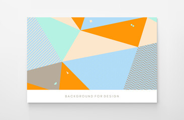 Backgrounds with abstract geometric pattern. Cover design template. Vector illustration. Can be used for advertising, marketing or presentation.