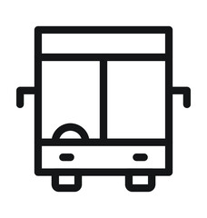 Tour Bus Vector Outline Icon