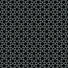 Pola geometris abstrak dengan persilangan garis abu-abu tipis dengan latar belakang hitam dapat digunakan untuk wallpaper, isian pola, halaman web. Ilustrasi vektor. EPS 10