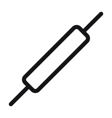 Rolling Pin Vector Outline Icon