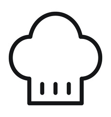 Chef Hat Vector Outline Icon