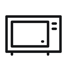 Microwave Oven Vector Outline Icon