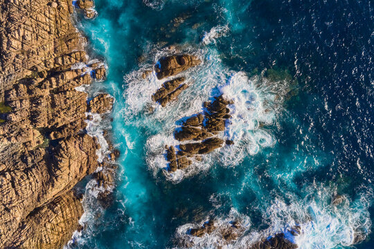 Rocky Coast From Above