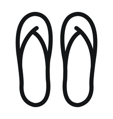 flip flops Vector Outline Icon
