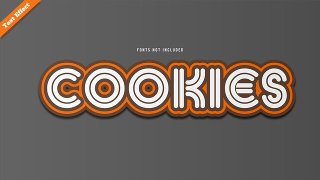 Cookie Text Effect Design Vector