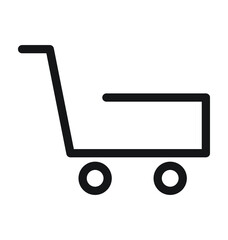 Shopping Cart Vector Outline Icon 