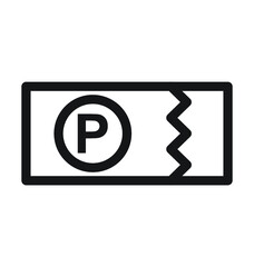 Fototapeta premium Pass Vector Outline Icon 