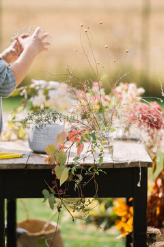Wild flowers centerpiece
