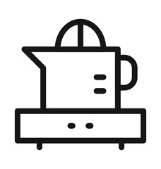 Squeezer Machine Vector Outline Icon