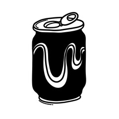 Soda drink can doodle vector icon. Drawing sketch illustration hand drawn line eps10